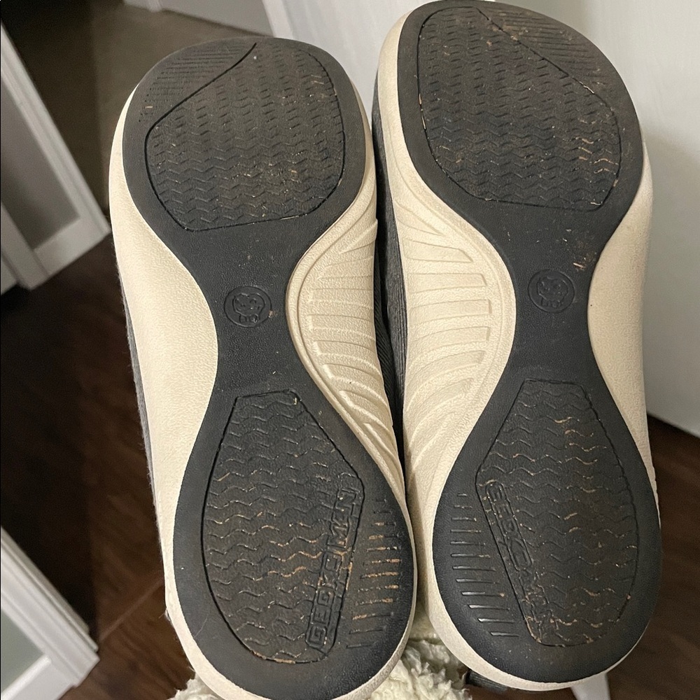 Gecko Man Walk Hero Arch Support Navy Canvas Slip On Boat Loafers Size 10 - Picture 9 of 10